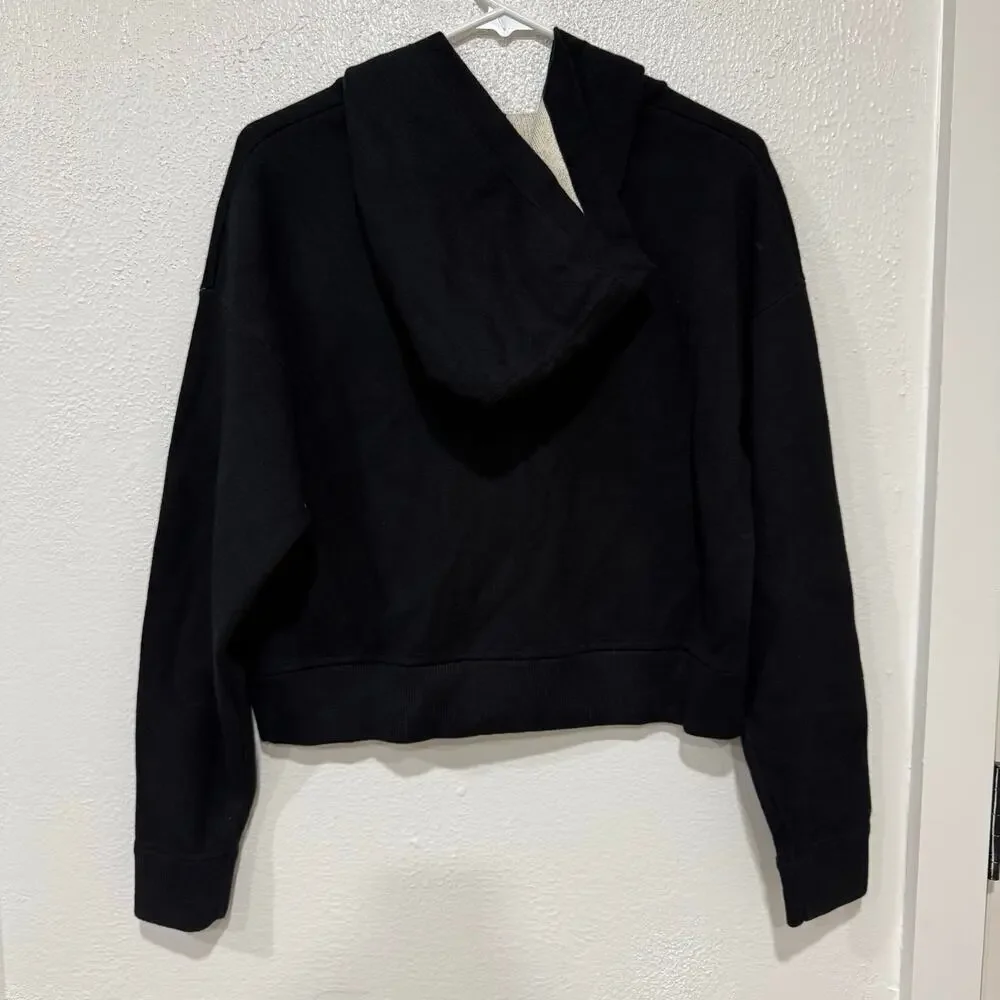 NWT Madewell Double Face Cotton Blend Sweater Hoodie NS667 Black Size Small - Picture 4 of 6